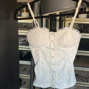 Bustier lace tank top